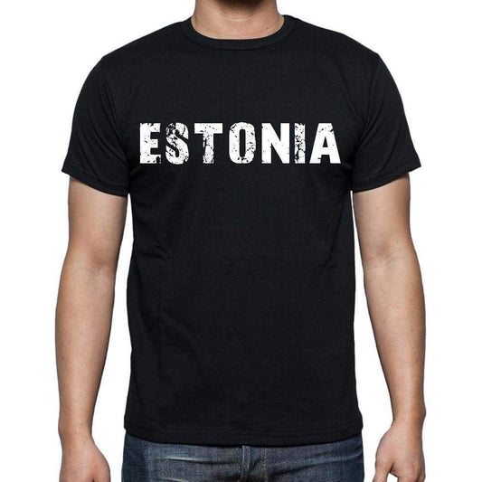 Estonia T-Shirt For Men Short Sleeve Round Neck Black T Shirt For Men - T-Shirt