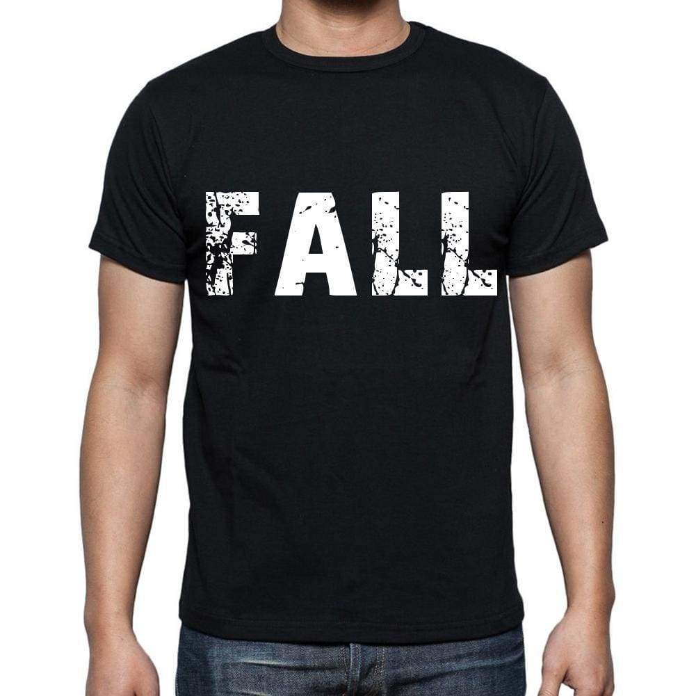 Fall Mens Short Sleeve Round Neck T-Shirt Black T-Shirt En