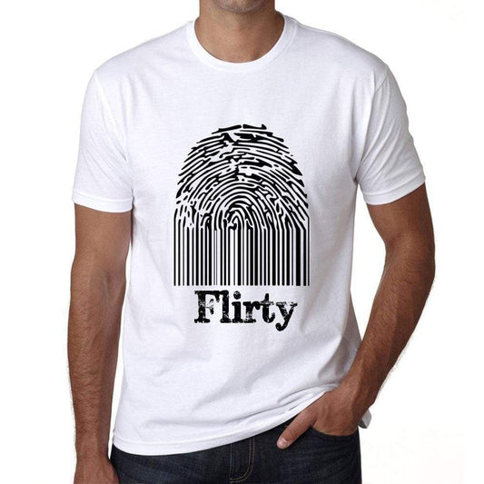 Flirty Fingerprint White Mens Short Sleeve Round Neck T-Shirt Gift T-Shirt 00306 - White / S - Casual
