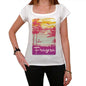 Fragosa Escape To Paradise Womens Short Sleeve Round Neck T-Shirt 00280 - White / Xs - Casual