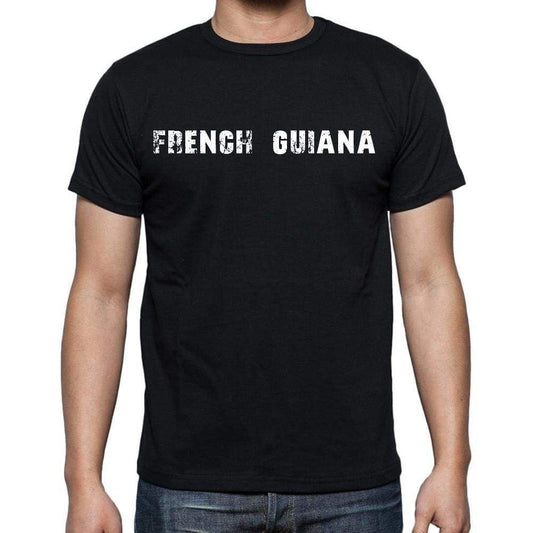 French Guiana T-Shirt For Men Short Sleeve Round Neck Black T Shirt For Men - T-Shirt