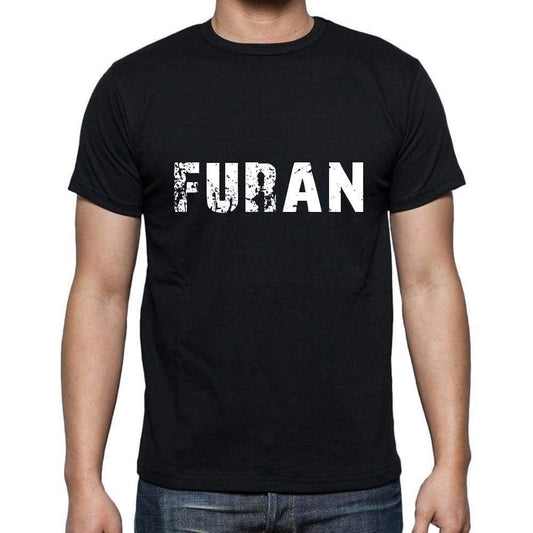 Furan Mens Short Sleeve Round Neck T-Shirt 5 Letters Black Word 00006 - Casual