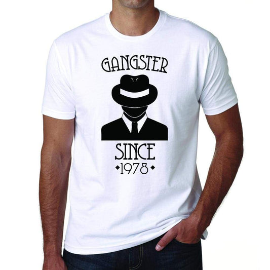 Gangster 1978 Mens Short Sleeve Round Neck T-Shirt 00125 - White / S - Casual