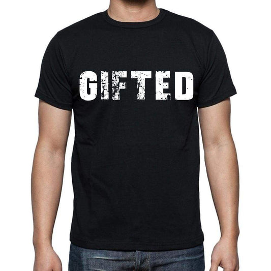 Gifted Mens Short Sleeve Round Neck T-Shirt Black T-Shirt En
