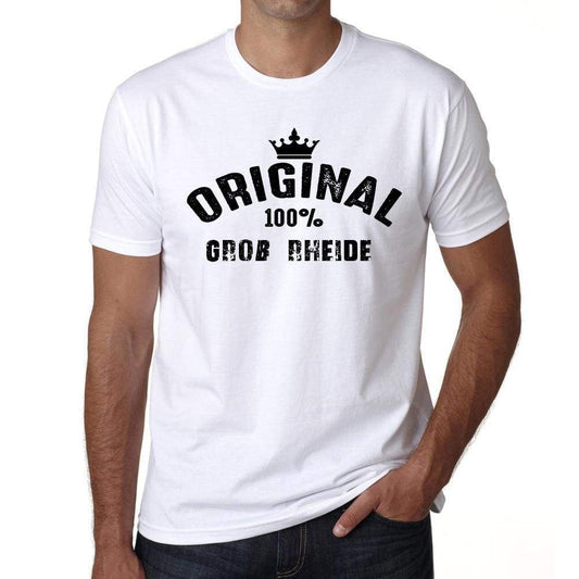 Groß Rheide 100% German City White Mens Short Sleeve Round Neck T-Shirt 00001 - Casual