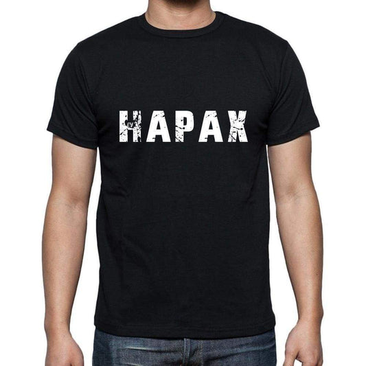 Hapax Mens Short Sleeve Round Neck T-Shirt 5 Letters Black Word 00006 - Casual