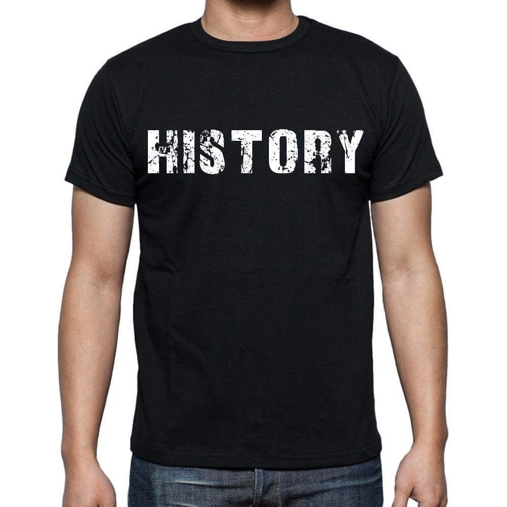History Mens Short Sleeve Round Neck T-Shirt Black T-Shirt En