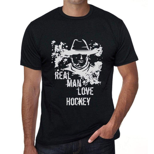 Hockey Real Men Love Hockey Mens T Shirt Black Birthday Gift 00538 - Black / Xs - Casual