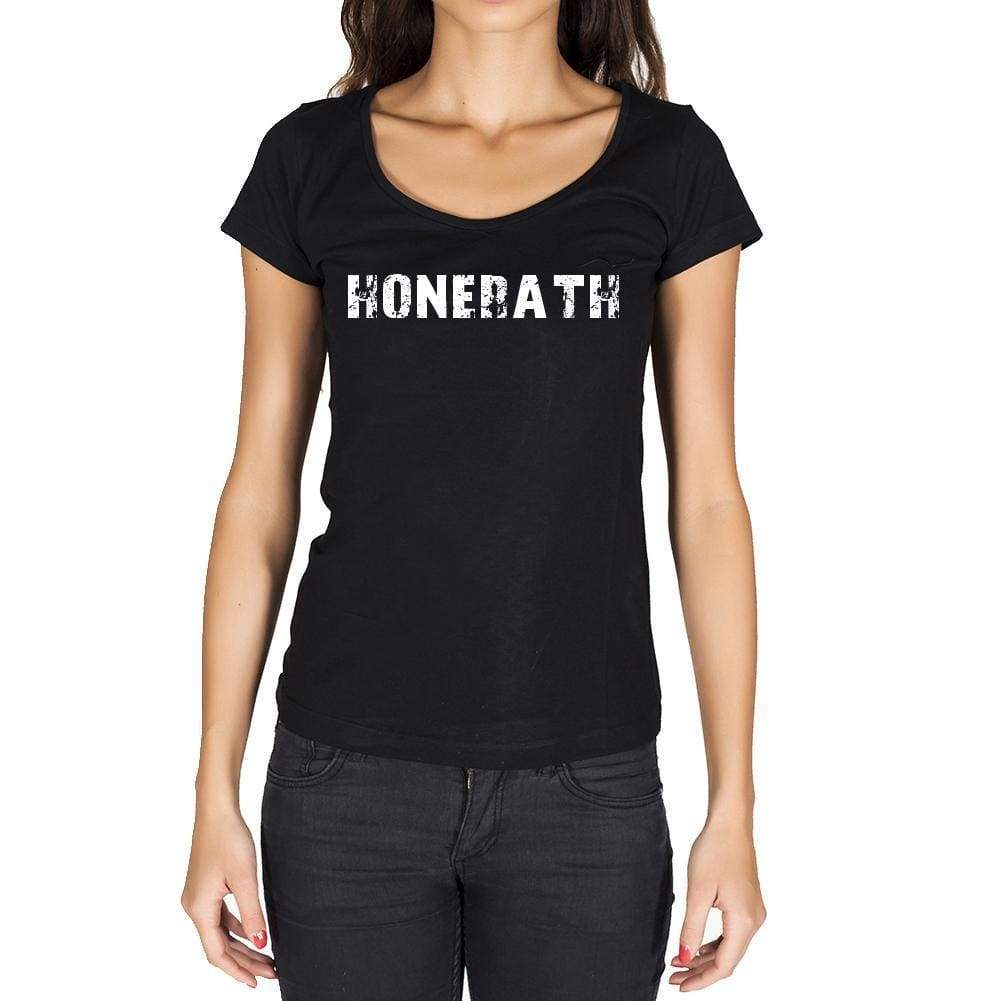 Honerath German Cities Black Womens Short Sleeve Round Neck T-Shirt 00002 - Casual