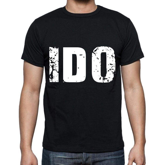 Ido Men T Shirts Short Sleeve T Shirts Men Tee Shirts For Men Cotton Black 3 Letters - Casual