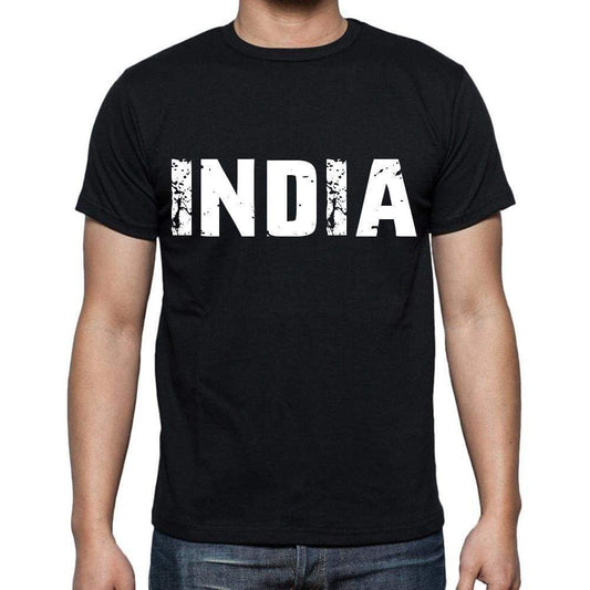 India T-Shirt For Men Short Sleeve Round Neck Black T Shirt For Men - T-Shirt