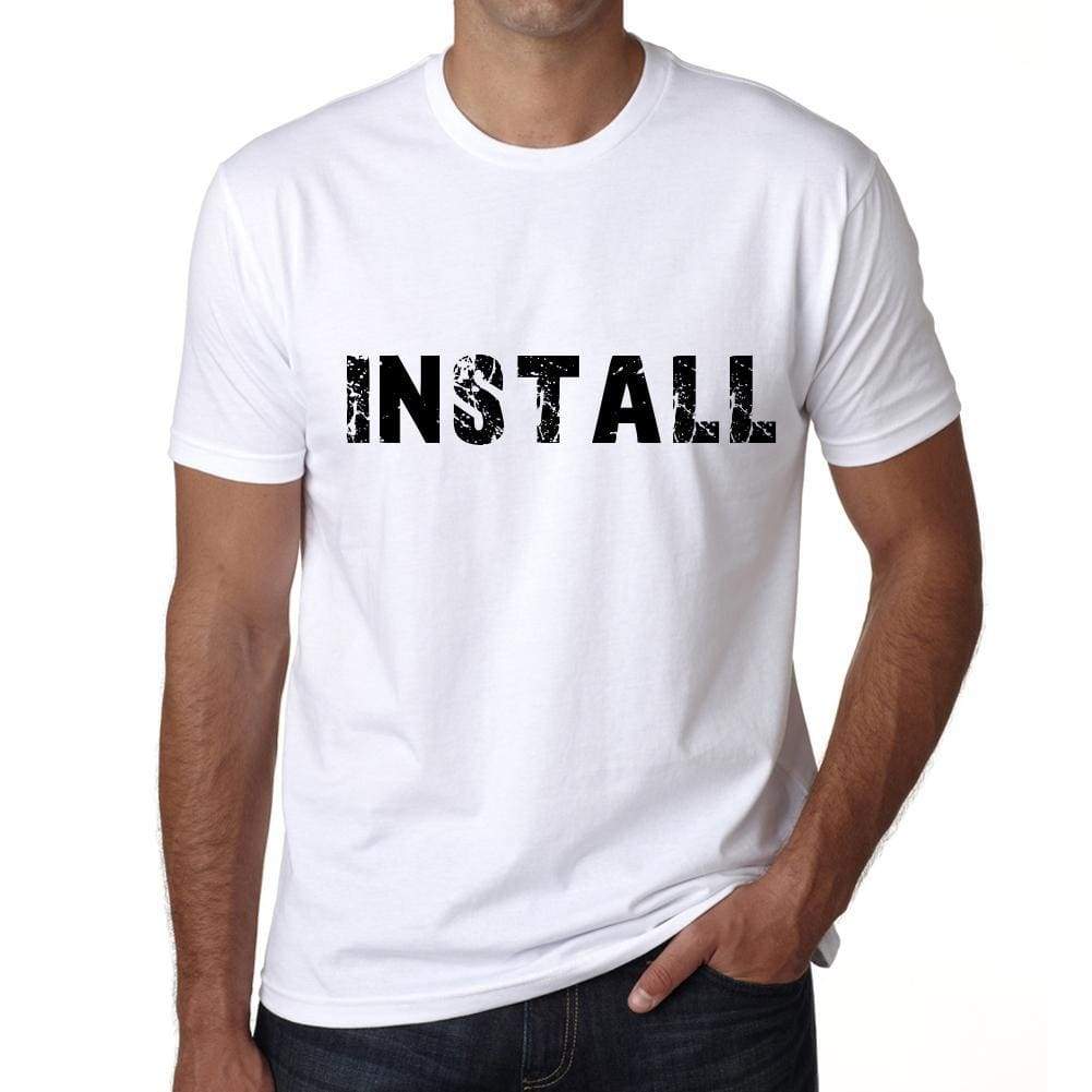Install Mens T Shirt White Birthday Gift 00552 - White / Xs - Casual
