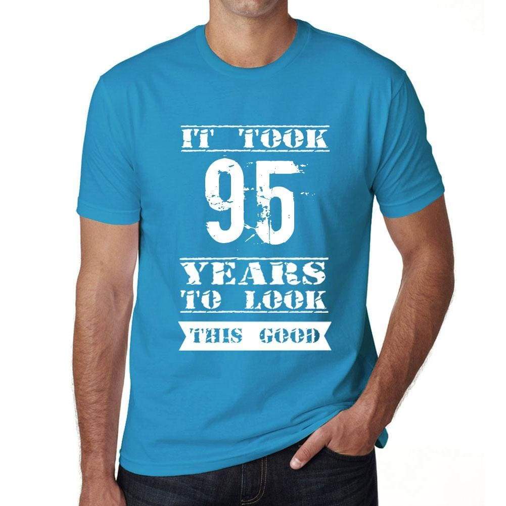 It Took 95 Years To Look This Good Mens T-Shirt Blue Birthday Gift 00480 - Blue / Xs - Casual