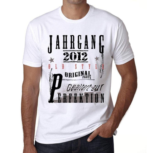 Jahrgang Birthday 2012 Mens Short Sleeve Round Neck T-Shirt Gift T-Shirt 00350 - White / Xs - Casual
