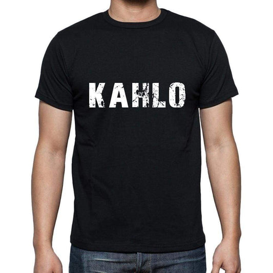 Kahlo Mens Short Sleeve Round Neck T-Shirt 5 Letters Black Word 00006 - Casual