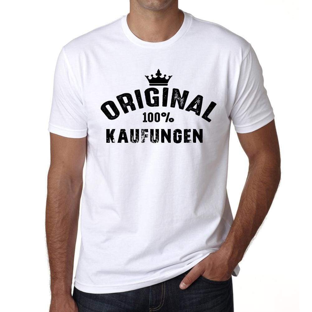 Kaufungen 100% German City White Mens Short Sleeve Round Neck T-Shirt 00001 - Casual