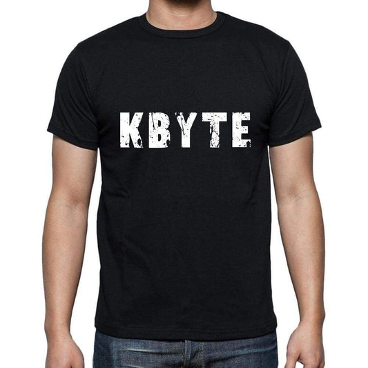 Kbyte Mens Short Sleeve Round Neck T-Shirt 5 Letters Black Word 00006 - Casual