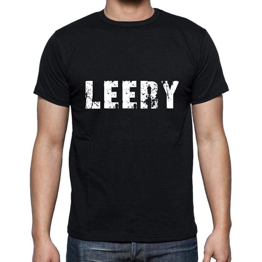 Leery Mens Short Sleeve Round Neck T-Shirt 5 Letters Black Word 00006 - Casual