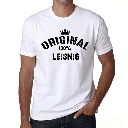 Leisnig 100% German City White Mens Short Sleeve Round Neck T-Shirt 00001 - Casual