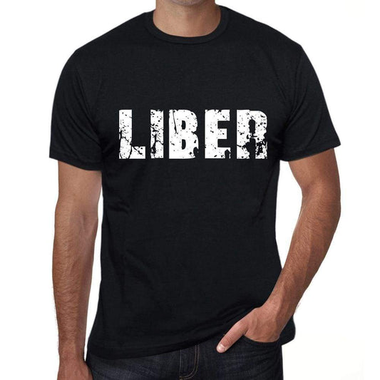 Liber Mens Retro T Shirt Black Birthday Gift 00553 - Black / Xs - Casual