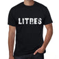 Litres Mens Vintage T Shirt Black Birthday Gift 00554 - Black / Xs - Casual