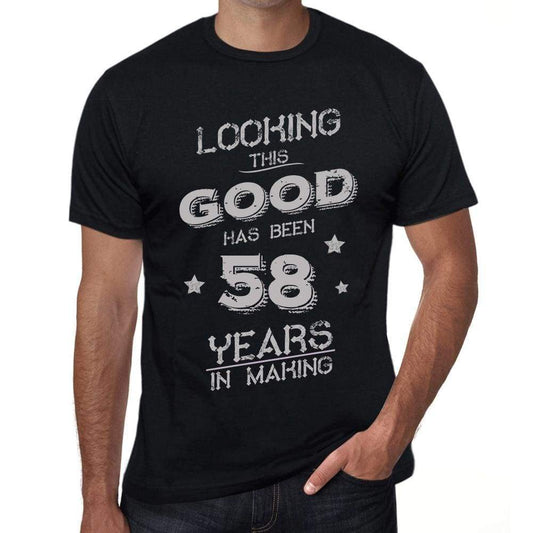 Looking This Good Has Been 58 Years In Making Mens T-Shirt Black Birthday Gift 00439 - Black / Xs - Casual