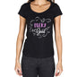 Lucky Is Good Womens T-Shirt Black Birthday Gift 00485 - Black / Xs - Casual