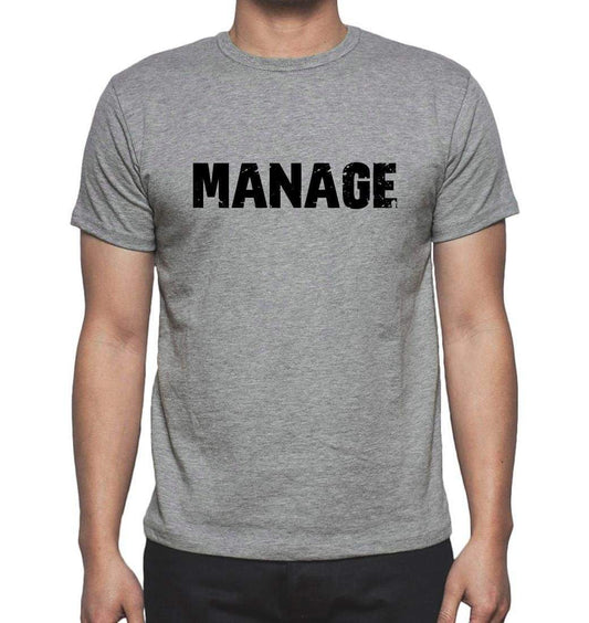 Manage Grey Mens Short Sleeve Round Neck T-Shirt 00018 - Grey / S - Casual