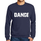 Mens Printed Graphic Sweatshirt Popular Words Dance French Navy - French Navy / Small / Cotton - Sweatshirts