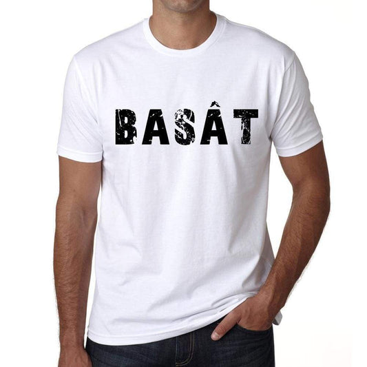 Mens Tee Shirt Vintage T Shirt Bas T X-Small White 00561 - White / Xs - Casual