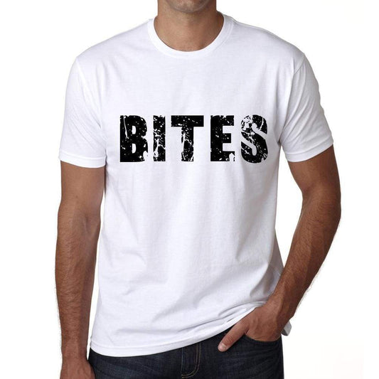 Mens Tee Shirt Vintage T Shirt Bites X-Small White 00561 - White / Xs - Casual