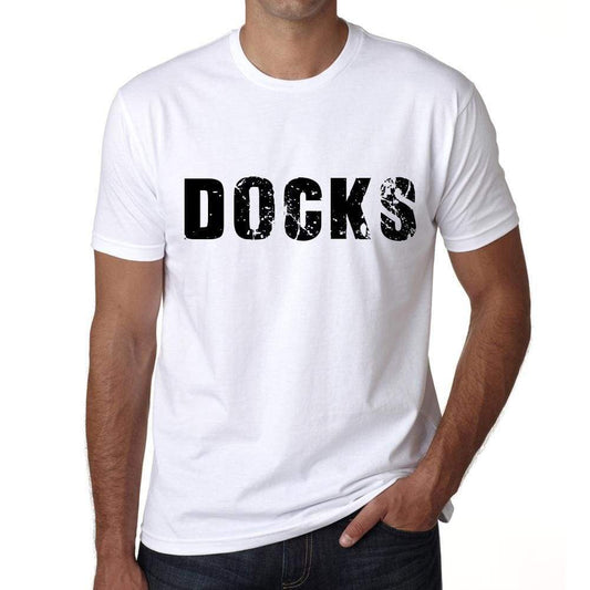 Mens Tee Shirt Vintage T Shirt Docks X-Small White 00561 - White / Xs - Casual