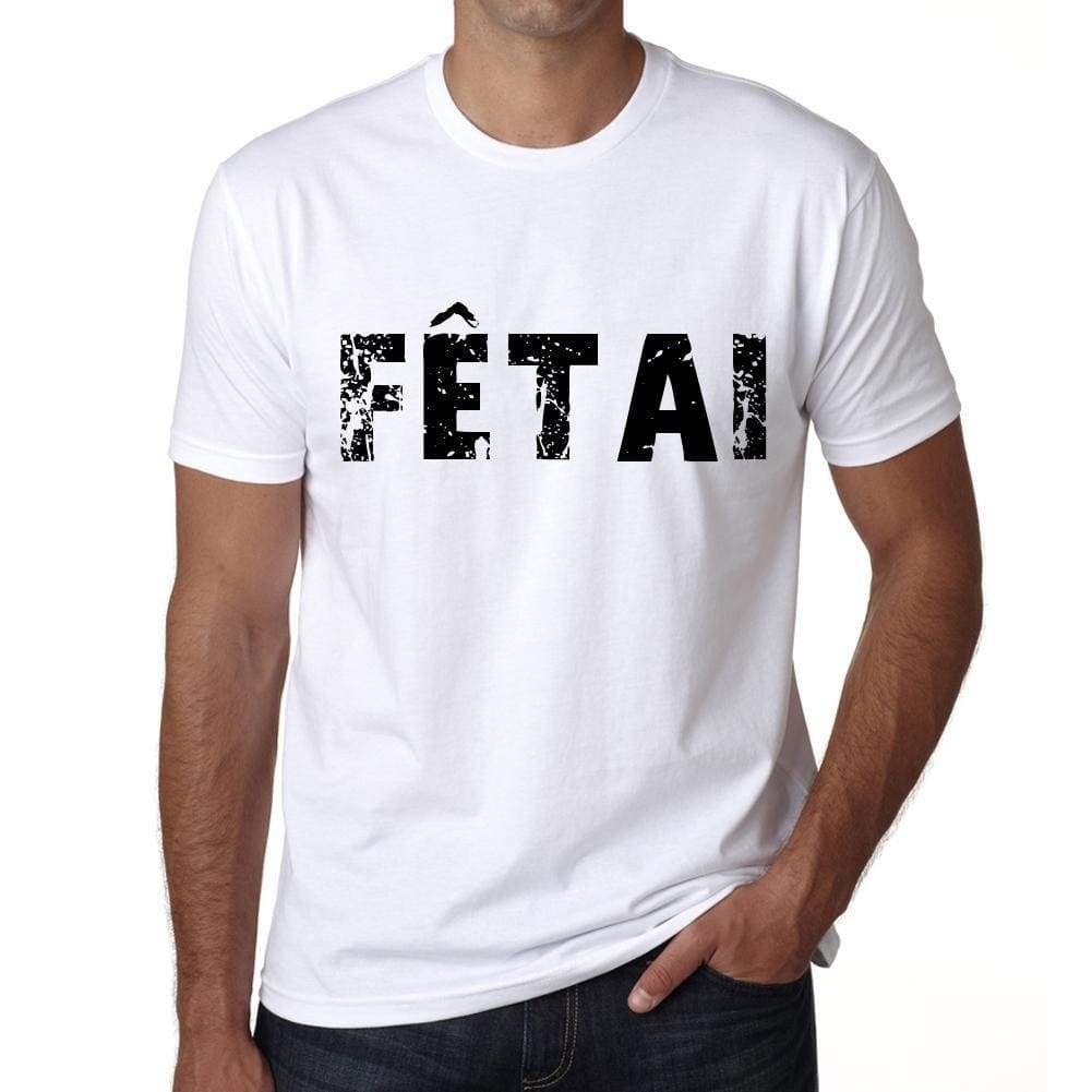 Mens Tee Shirt Vintage T Shirt Fêtai X-Small White 00561 - White / Xs - Casual