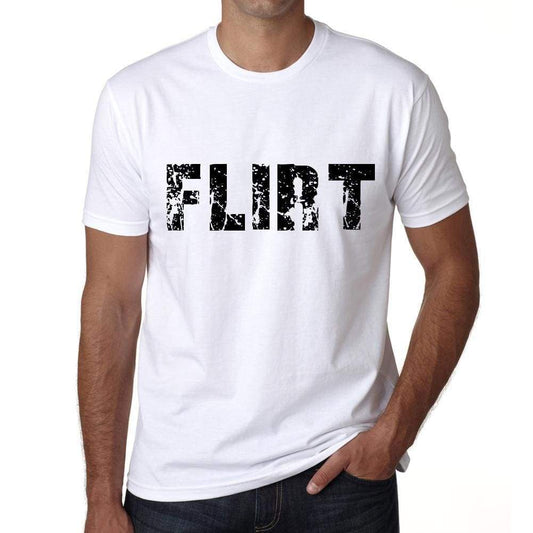 Mens Tee Shirt Vintage T Shirt Flirt X-Small White 00561 - White / Xs - Casual