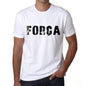 Mens Tee Shirt Vintage T Shirt Força X-Small White 00561 - White / Xs - Casual
