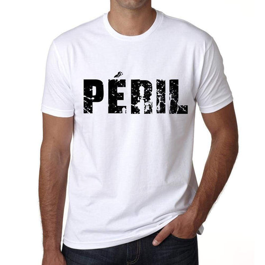 Mens Tee Shirt Vintage T Shirt Péril X-Small White - White / Xs - Casual