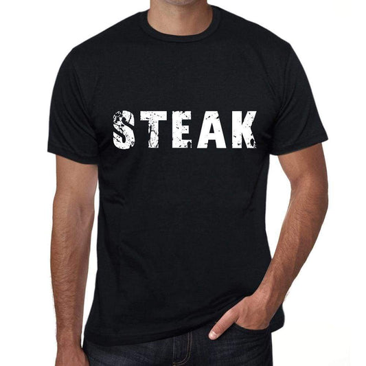 Mens Tee Shirt Vintage T Shirt Steak X-Small Black 00558 - Black / Xs - Casual