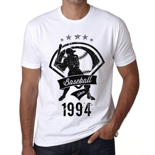 Mens Vintage Tee Shirt Graphic T Shirt Baseball Since 1994 White - White / Xs / Cotton - T-Shirt