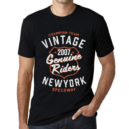 Mens Vintage Tee Shirt Graphic T Shirt Genuine Riders 2007 Deep Black - Deep Black / Xs / Cotton - T-Shirt