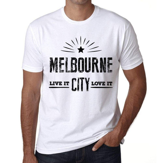 Mens Vintage Tee Shirt Graphic T Shirt Live It Love It Melbourne White - White / Xs / Cotton - T-Shirt