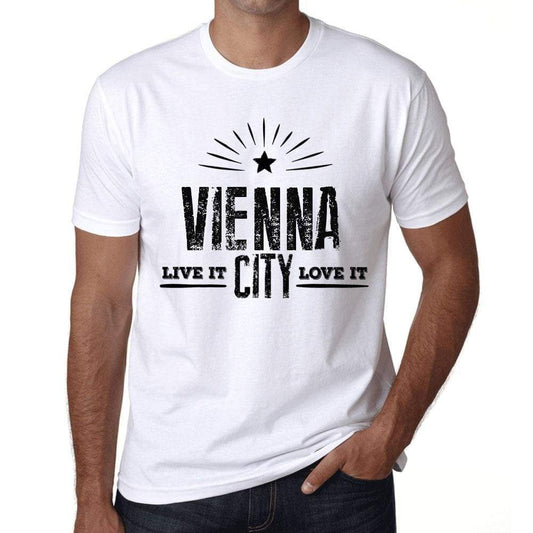 Mens Vintage Tee Shirt Graphic T Shirt Live It Love It Vienna White - White / Xs / Cotton - T-Shirt