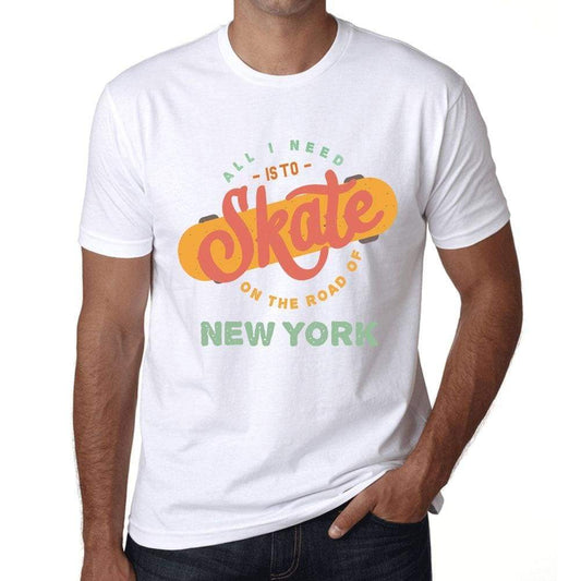 Mens Vintage Tee Shirt Graphic T Shirt New York White - White / Xs / Cotton - T-Shirt
