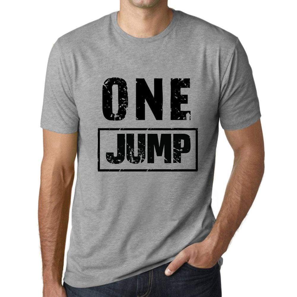 Mens Vintage Tee Shirt Graphic T Shirt One Jump Grey Marl - Grey Marl / Xs / Cotton - T-Shirt