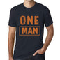 Mens Vintage Tee Shirt Graphic T Shirt One Man Navy - Navy / Xs / Cotton - T-Shirt