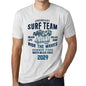 Mens Vintage Tee Shirt Graphic T Shirt Surf Team 2029 Vintage White - Vintage White / Xs / Cotton - T-Shirt