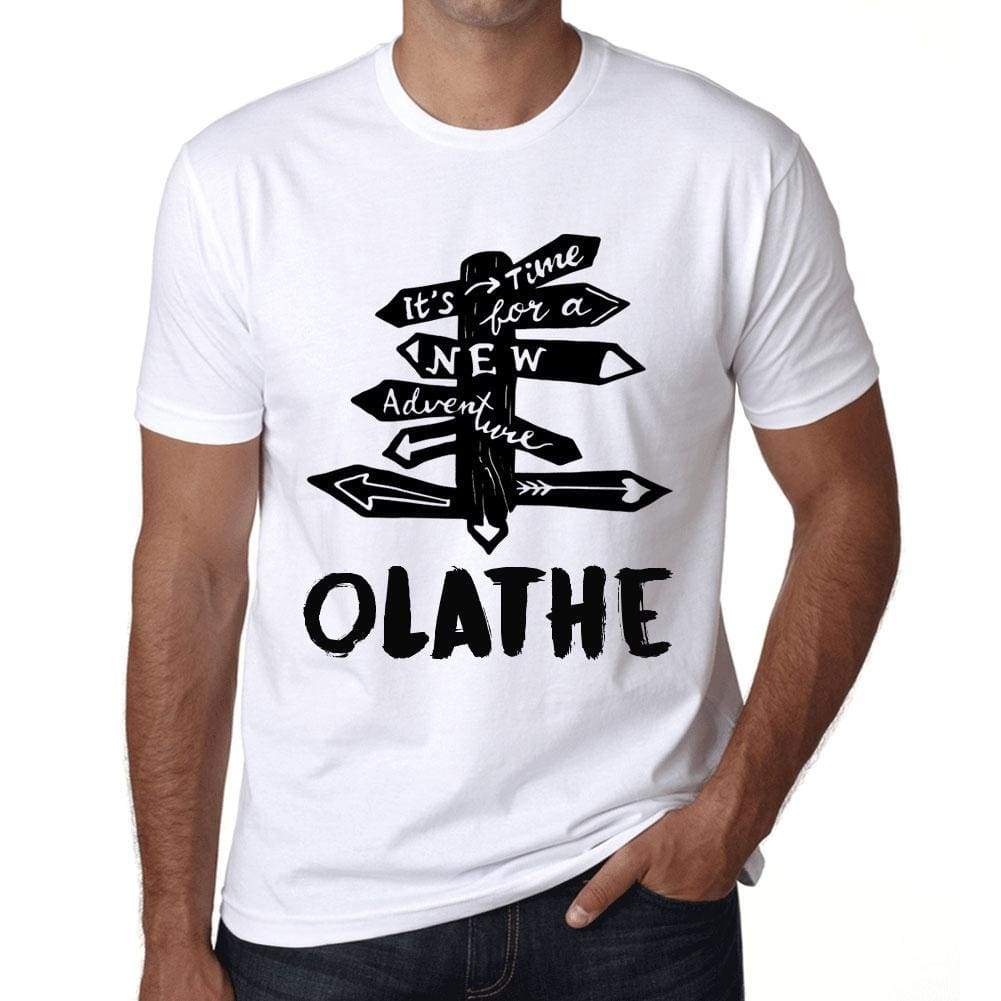 Mens Vintage Tee Shirt Graphic T Shirt Time For New Advantures Olathe White - White / Xs / Cotton - T-Shirt