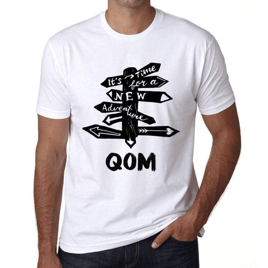 Mens Vintage Tee Shirt Graphic T Shirt Time For New Advantures Qom White - White / Xs / Cotton - T-Shirt