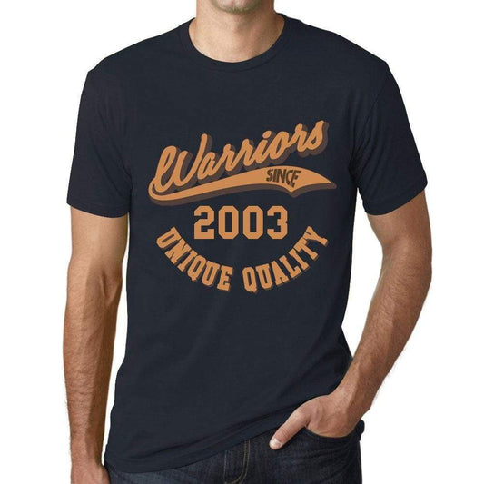 Men’s Vintage Tee Shirt <span>Graphic</span> T shirt Warriors Since 2003 Navy - ULTRABASIC