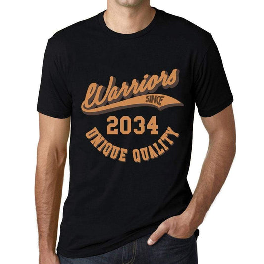 Mens Vintage Tee Shirt Graphic T Shirt Warriors Since 2034 Deep Black - Deep Black / Xs / Cotton - T-Shirt