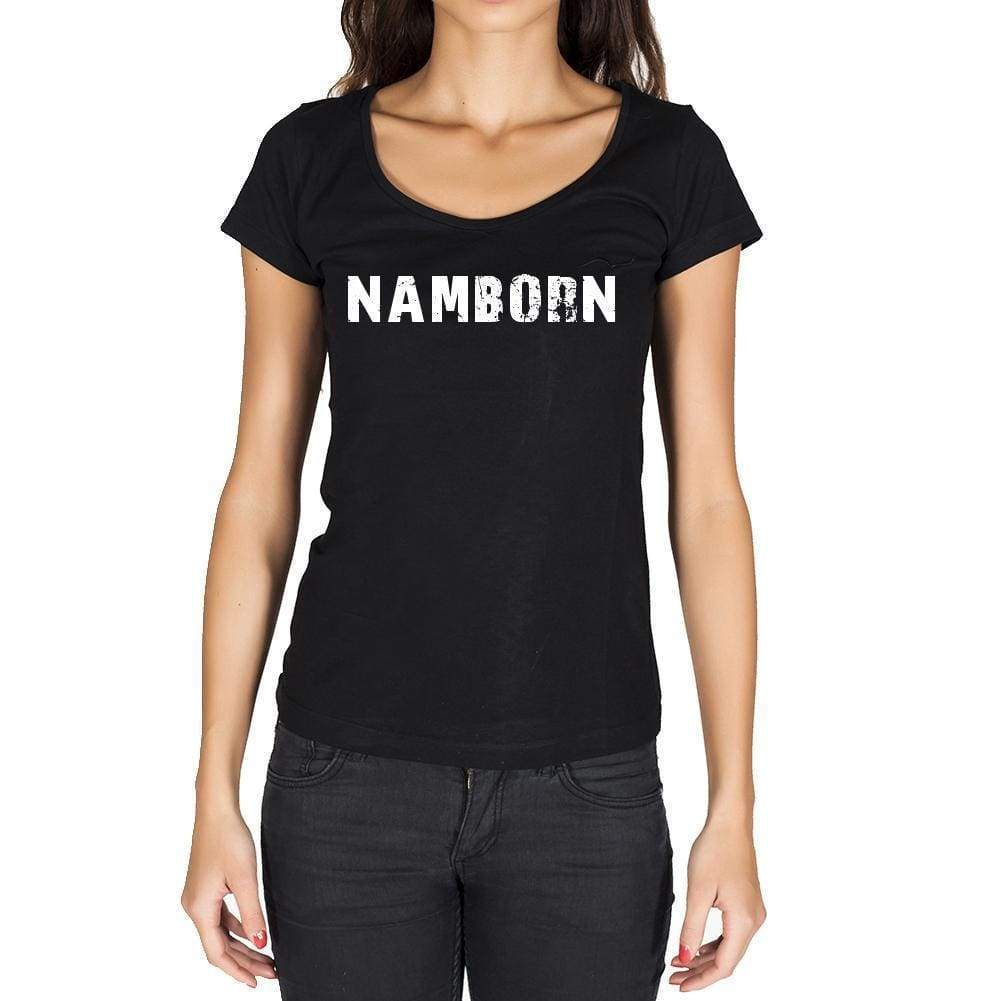 Namborn German Cities Black Womens Short Sleeve Round Neck T-Shirt 00002 - Casual